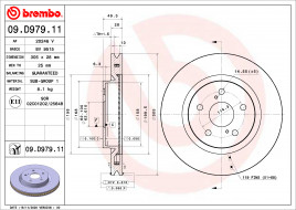Тормозной диск BREMBO 09D97911