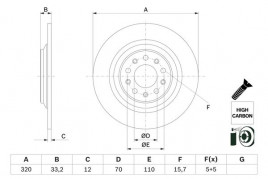 Тормозной диск BOSCH 0986479G74