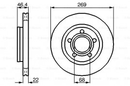 Тормозной диск BOSCH 0986478574