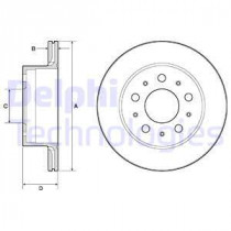 Тормозной диск DELPHI BG4796C