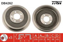 Тормозной барабан TRW DB4262