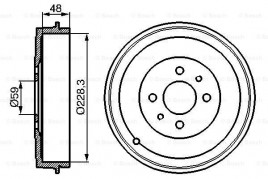 Тормозной барабан BOSCH 0986477088
