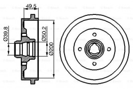 Тормозной барабан BOSCH 0986477041
