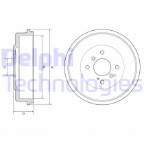 Тормозной барабан DELPHI BF565