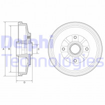 Тормозной барабан DELPHI BF577