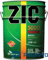 Масло моторное полусинтетическое ZIC 5000 Power 15W-40, 20л