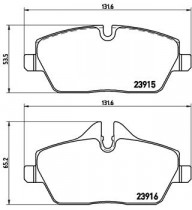 Комплект тормозных колодок BREMBO P06 034X
