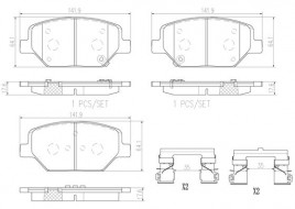 Комплект тормозных колодок BREMBO P07 007