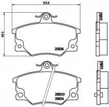Комплект тормозных колодок BREMBO P23 017