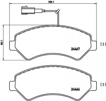 Комплект тормозных колодок BREMBO P23 136