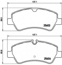 Комплект тормозных колодок BREMBO P24 160