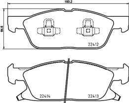 Комплект тормозных колодок BREMBO P24 188