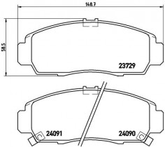 Комплект тормозных колодок BREMBO P28 034X