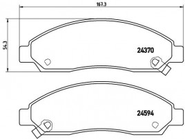 Комплект тормозных колодок BREMBO P34 005