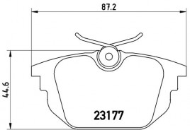 Комплект тормозных колодок BREMBO P23 026