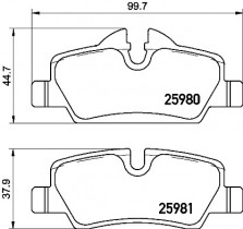Комплект тормозных колодок BREMBO P06 090