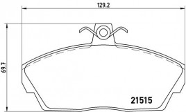 Комплект тормозных колодок BREMBO P44 010