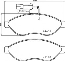 Комплект тормозных колодок BREMBO P23 144