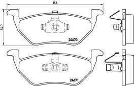 Комплект тормозных колодок BREMBO P24 085