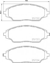 Комплект тормозных колодок BREMBO P10 070