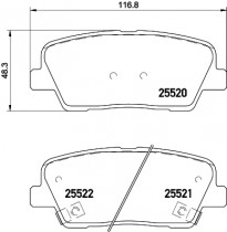 Комплект тормозных колодок BREMBO P30 081