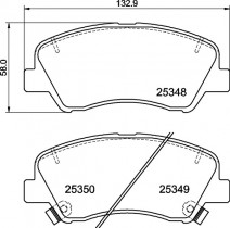 Комплект тормозных колодок BREMBO P30 122