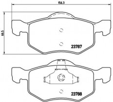 Комплект тормозных колодок BREMBO P24 056