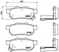 Комплект тормозных колодок BREMBO P28 025
