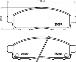 Комплект тормозных колодок BREMBO P56 102