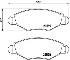 Комплект тормозных колодок BREMBO P61 063