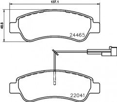 Комплект тормозных колодок BREMBO P61 125