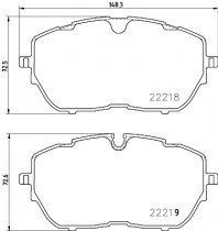 Комплект тормозных колодок BREMBO P61 128