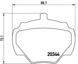 Комплект тормозных колодок BREMBO P44 001