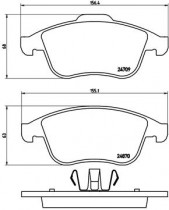 Комплект тормозных колодок BREMBO P68 045