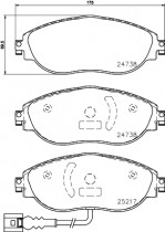 Комплект тормозных колодок BREMBO P85 144