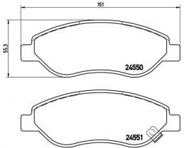 Комплект тормозных колодок BREMBO P59 053