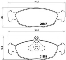 Комплект тормозных колодок BREMBO P59 011