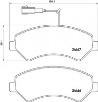 Комплект тормозных колодок BREMBO P61 118