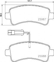 Комплект тормозных колодок BREMBO P61 130
