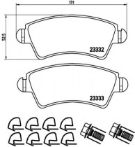 Комплект тормозных колодок BREMBO P61 067