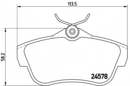 Комплект тормозных колодок BREMBO P61 095