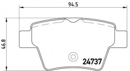 Комплект тормозных колодок BREMBO P61 100