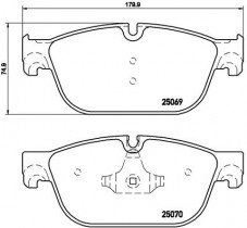 Комплект тормозных колодок BREMBO P61 107