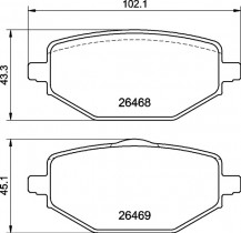 Комплект тормозных колодок BREMBO P68 076