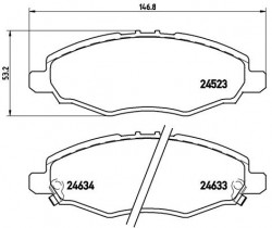 Комплект тормозных колодок BREMBO P83 094