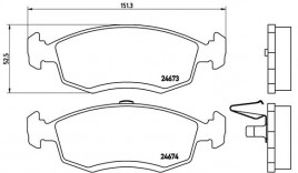 Комплект тормозных колодок BREMBO P68 039