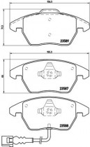 Комплект тормозных колодок BREMBO P85 075X