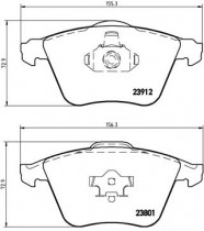 Комплект тормозных колодок BREMBO P10 012