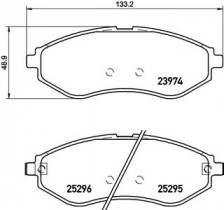 Комплект тормозных колодок BREMBO P10 057