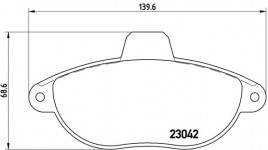 Комплект тормозных колодок BREMBO P23 072